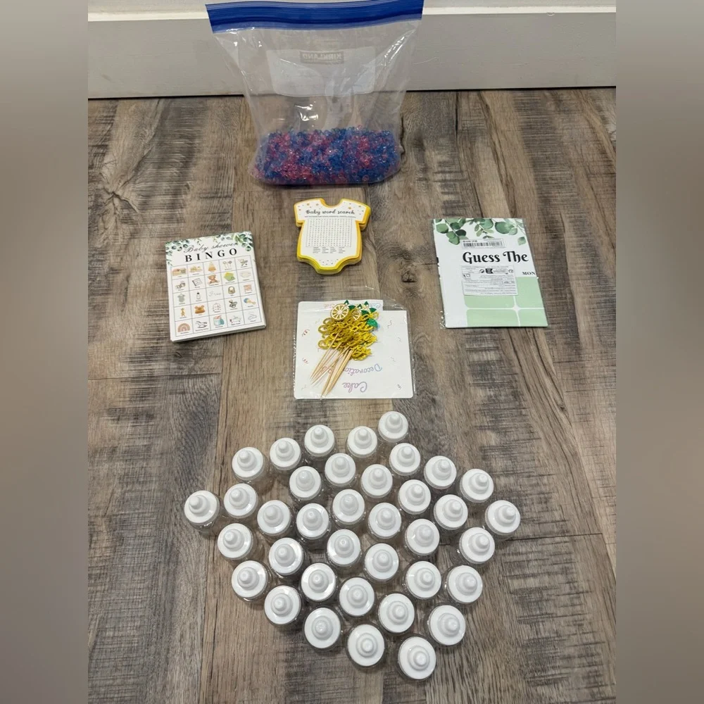Baby Shower / Gender Reveal - Bundle of Party Decor / Games / Party Favors